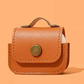 Cute Handbag Theme 6″ AirPods Leather Case - Brown